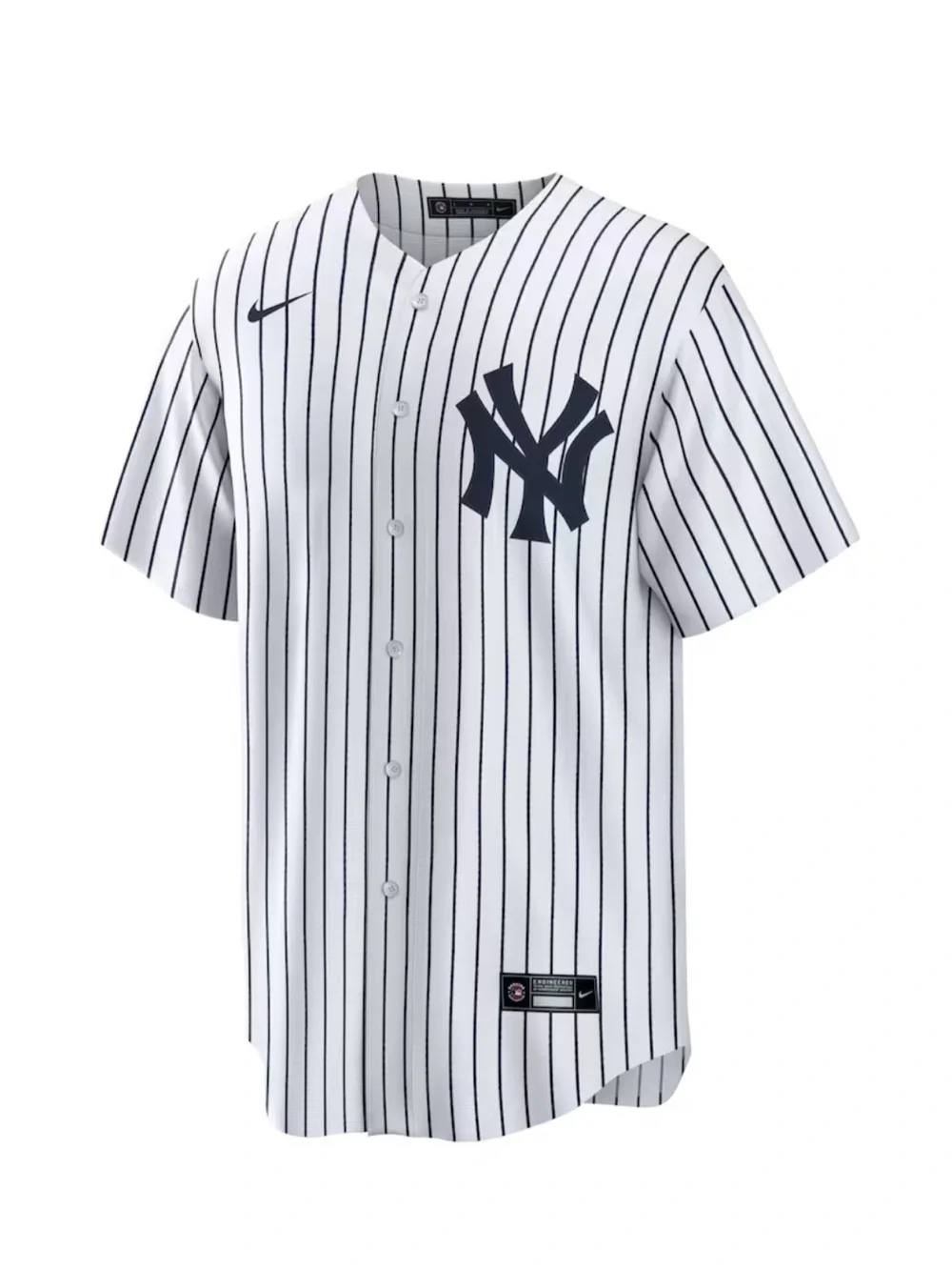 Nike White Pinstripe New York Yankees Button-Up Jersey